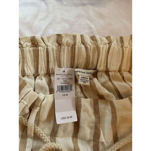 American Eagle Striped Skirt with Rope Belt NWT Size Medium - Picture 3 of 3